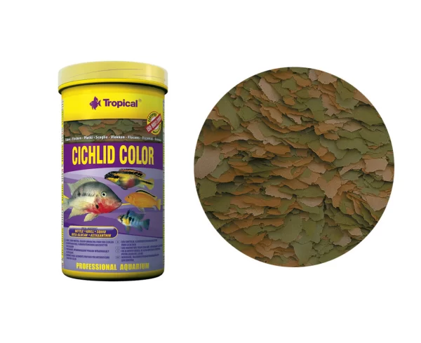 Ração Tropical Cichlid Color Flakes