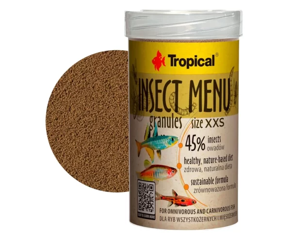 Ração Tropical Insect Menu Granules Size xxs 64g